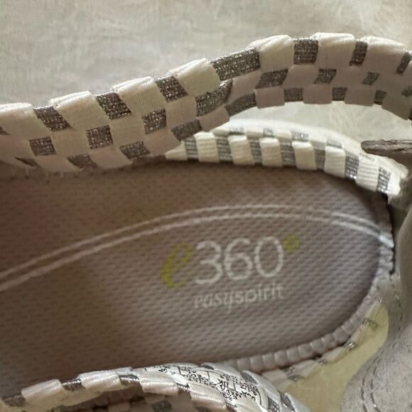 Easy Spirit 360 Silver/Gray Woven Sandals Size 9.5 W Esquartet - Picture 9 of 10